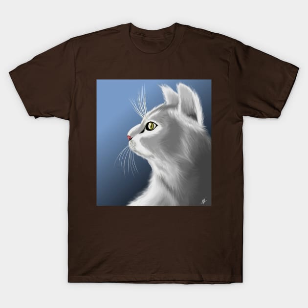 Gray Cat T-Shirt by Markyartshop